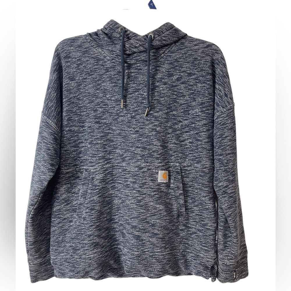 Carhartt Sweatshirt Hoodie Heather Navy Blue Women’s Size XS (0-2)